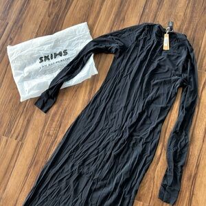 SKIMS long sleeve sheer stretch dress